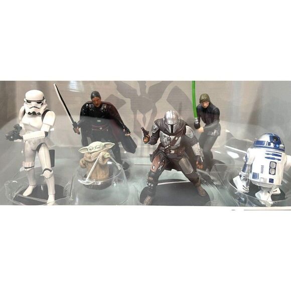 Disney Parks Exclusive Star Wars The Mandalorian 6 Piece Figure Figurine Set - Picture 3 of 7